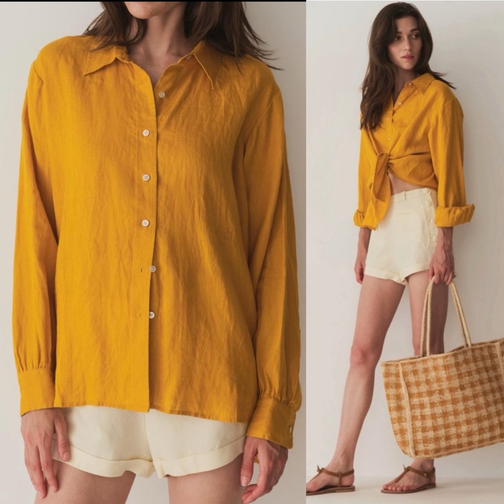Doen Hava Linen Top Sunflower - Picture 7 of 10